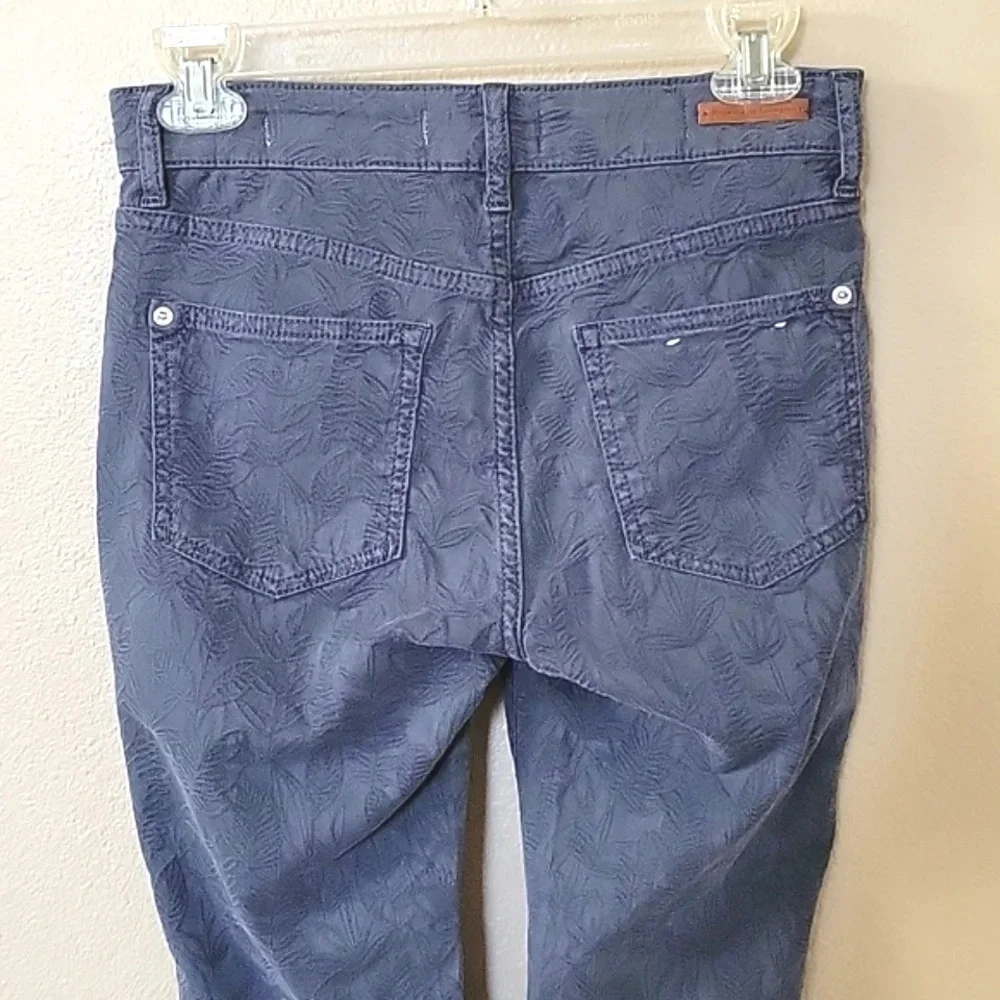Pilcro and the Letterpress Blue Floral High Rise Skinny Jeans - Size 26